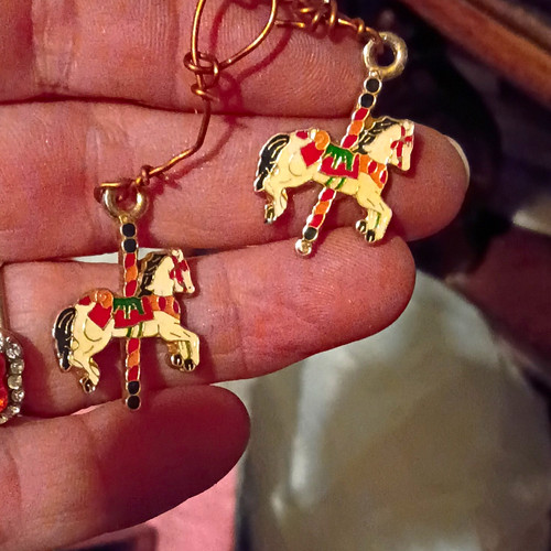 Enamel carousel horse - enamel, dangle